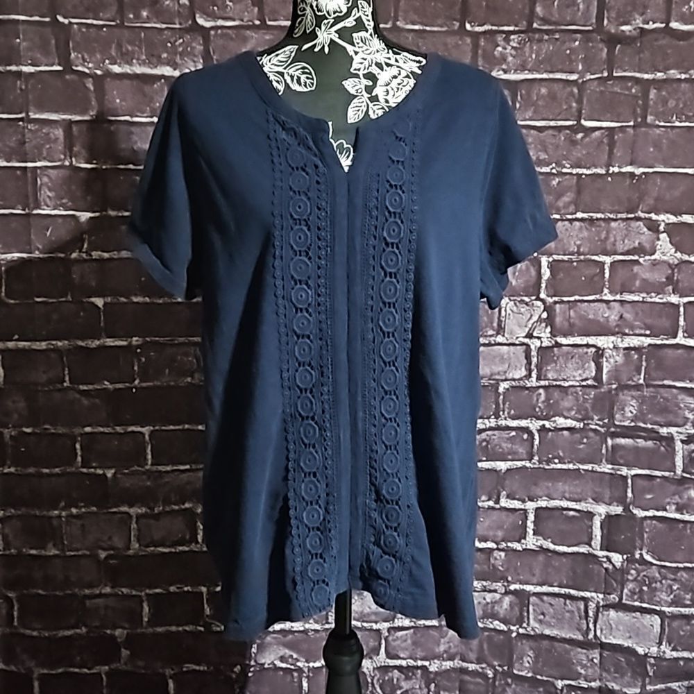 Croft & Barrow Crochet Bohemian Top CLEARANCE